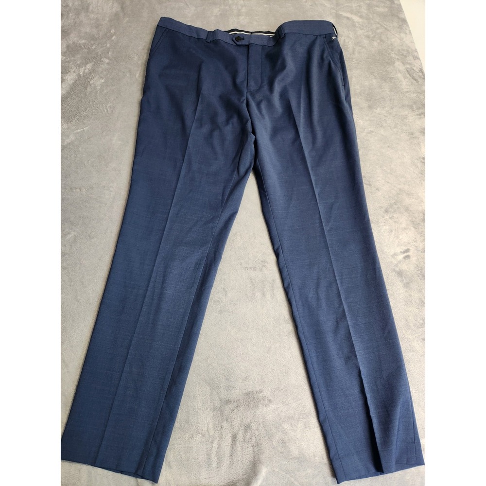 New Penguin Munsingwear Pants Mens 46R 40W Navy Blue Osmans Dress Wool Blend